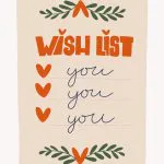 Dilek Listesi Kalpli Tipografi