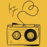 Sarı Retro Radyo Love You