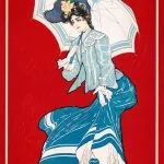 Şemsiyeli Kadın Art Nouveau