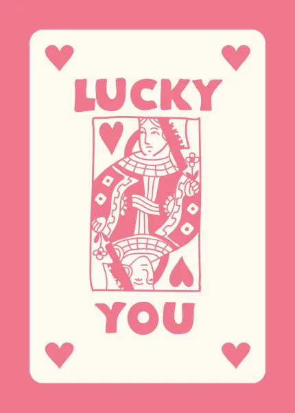 Lucky You Pembe Oyun Kartı