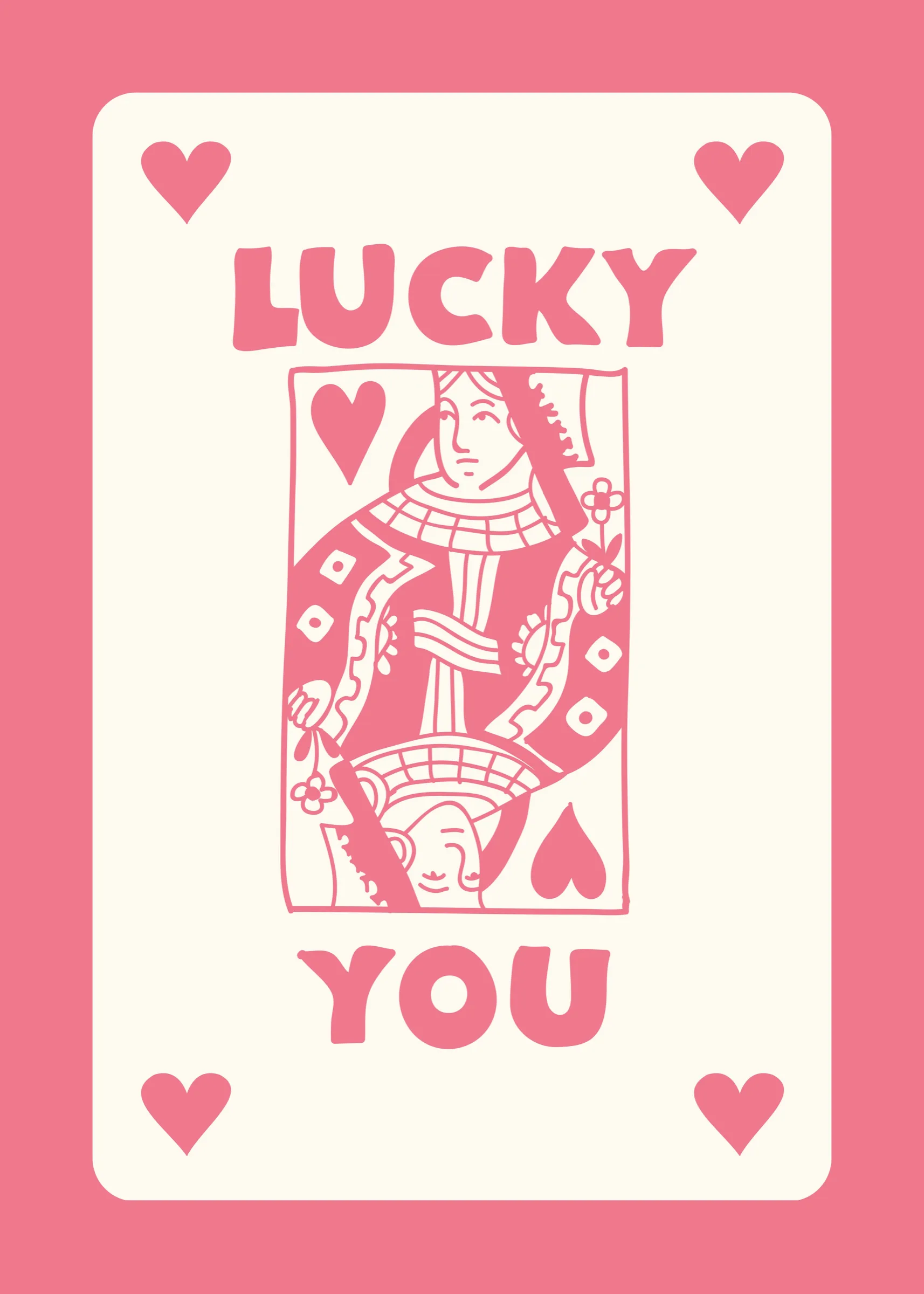 Lucky You Pembe Oyun Kartı Lucky You Pembe Oyun Kartı