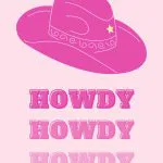Pembe Kovboy Şapkası Howdy
