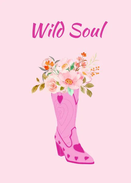Wild Soul Çiçekli Kovboy Çizmesi