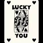 Siyah Lucky You Oyun Kartı