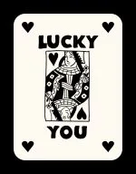 Siyah Lucky You Oyun Kartı
