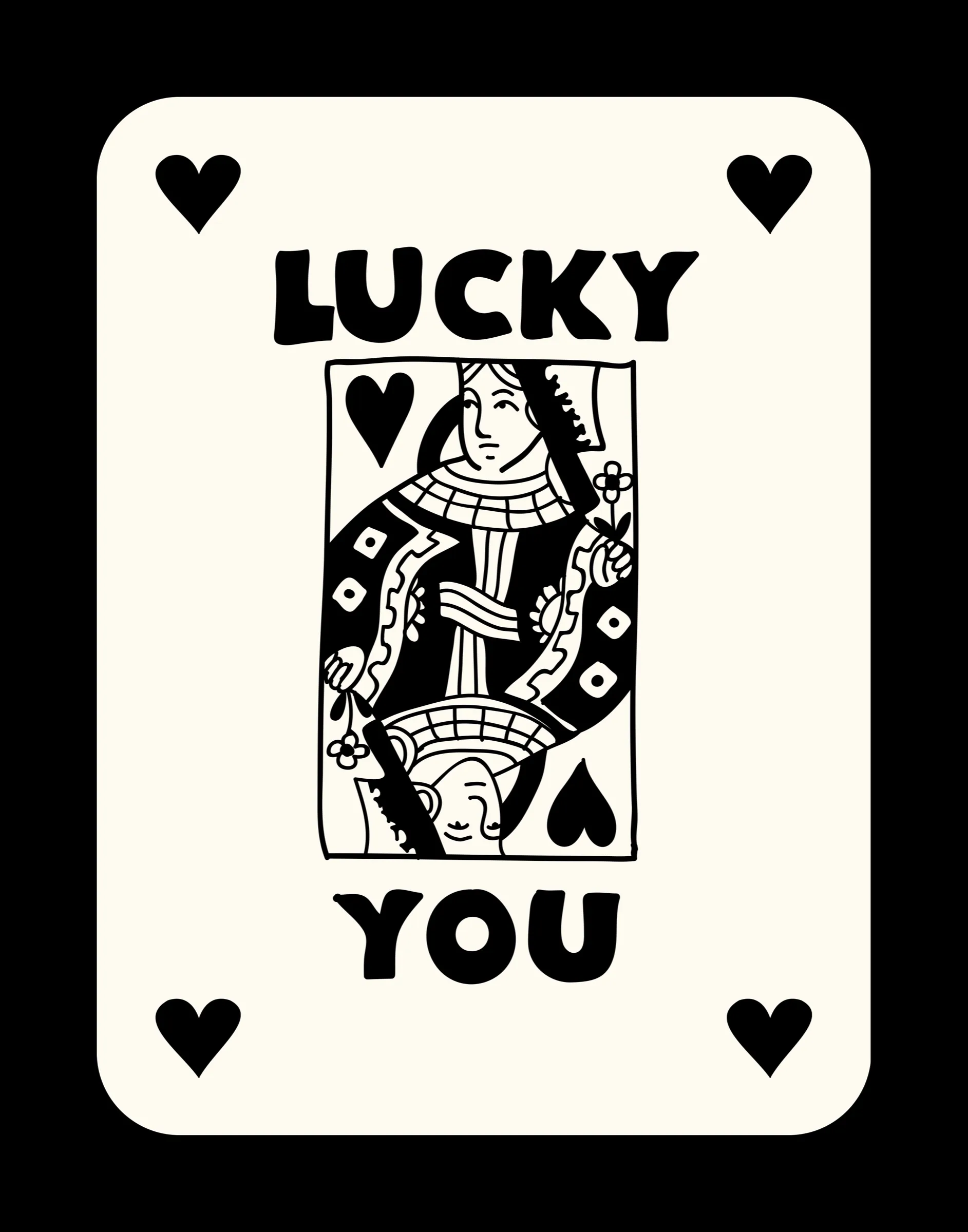 Siyah Lucky You Oyun Kartı Siyah Lucky You Oyun Kartı