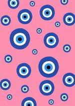 Pembe Zeminde Nazar Deseni