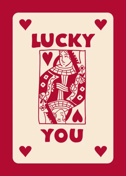 Kırmızı Lucky You Oyun Kartı