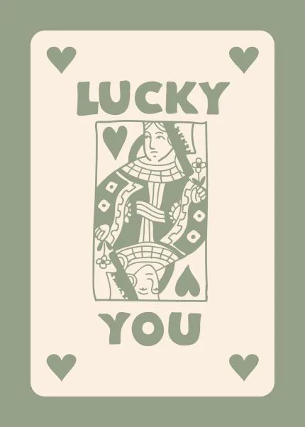 Adaçayı Yeşili Lucky You Kartı