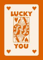 Turuncu Lucky You Oyun Kartı