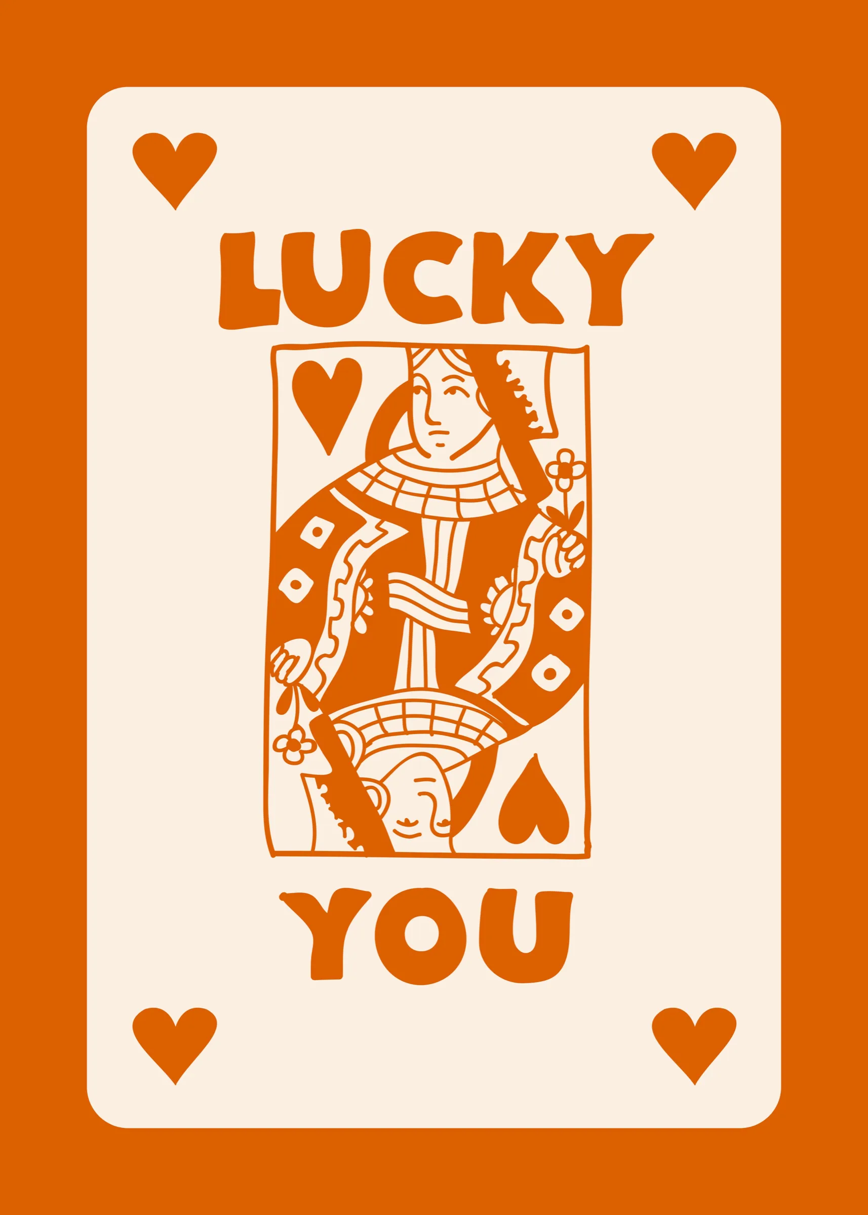 Turuncu Lucky You Oyun Kartı Turuncu Lucky You Oyun Kartı