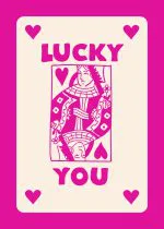 Fuşya Lucky You Oyun Kartı