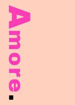 Pembe Amore Dikey Tipografi