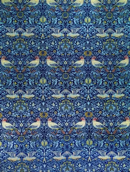 Morris Kuş Deseni Lacivert
