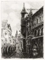 Rouen Sokağı Gravürü