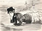 Sahilde Uzanan Kadın