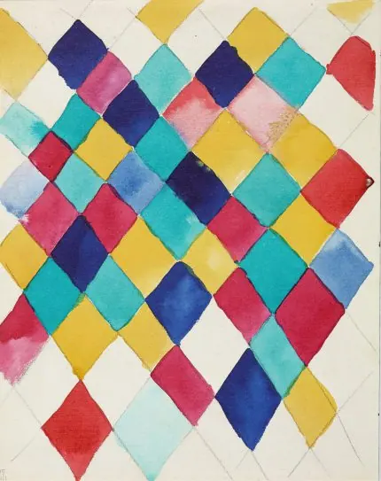 Kandinsky Renkli Baklava Deseni