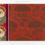 Kırmızı Damask Süsleme Levhası
