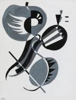 Kandinsky Gri Kompozisyon