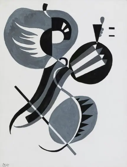 Kandinsky Gri Kompozisyon