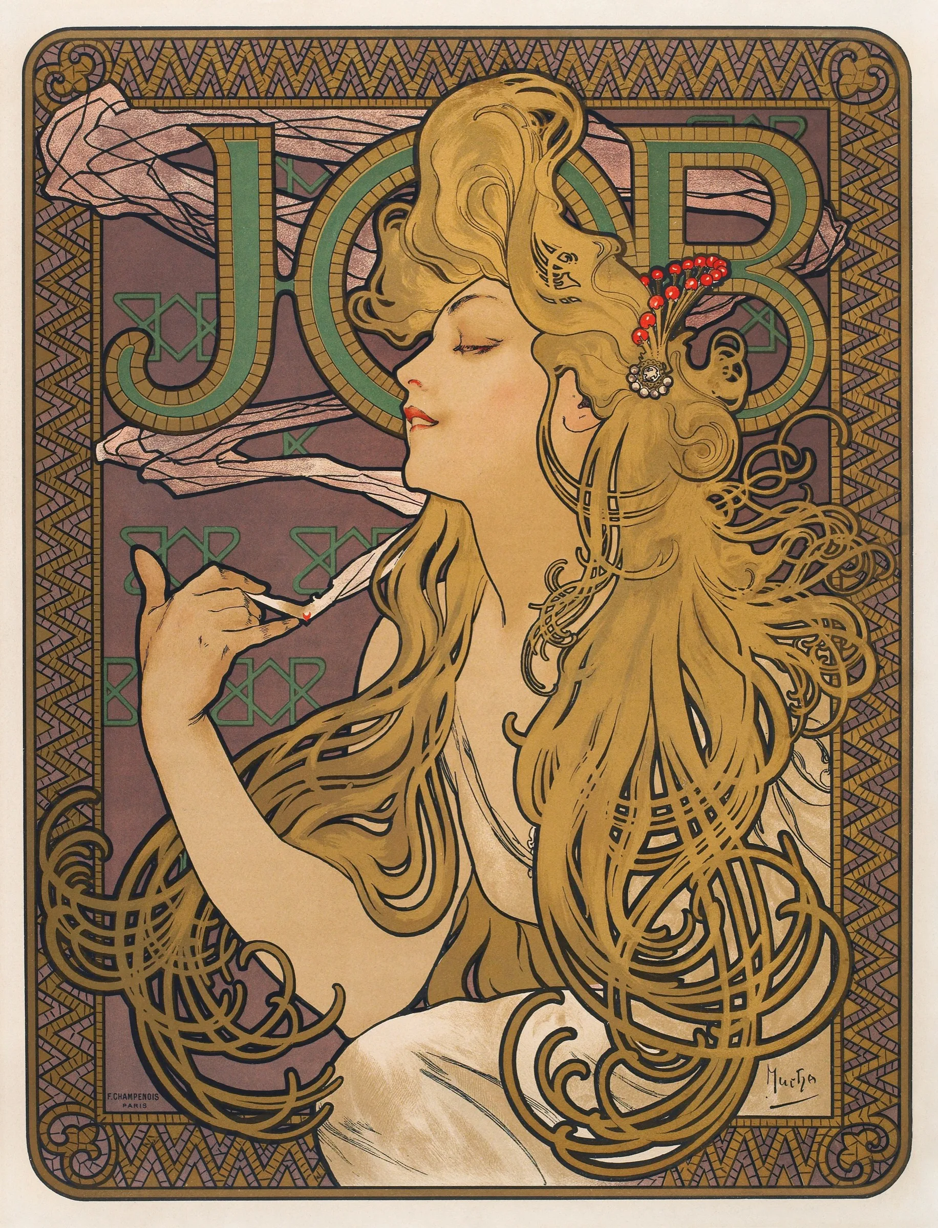 JOB Art Nouveau Afişi JOB Art Nouveau Afişi