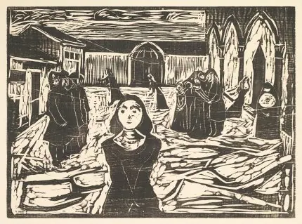 Munch Son Saat Gravürü