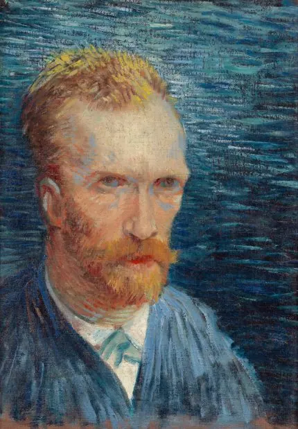 Van Gogh Otoportre Mavi Zemin