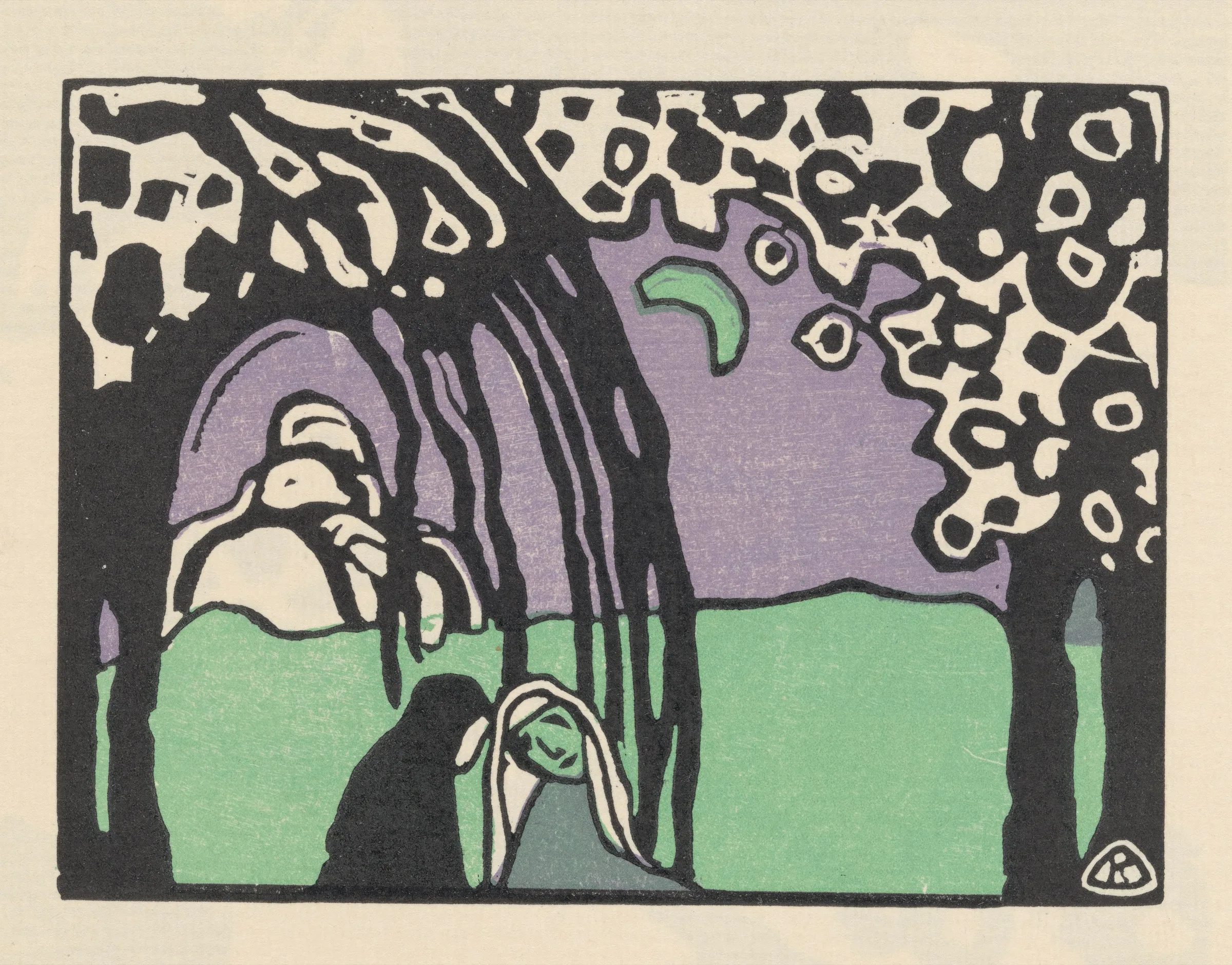 Kandinsky Sesler Yeşil Gravür Kandinsky Sesler Yeşil Gravür