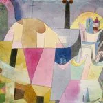 Klee Manzarada Siyah Sütunlar