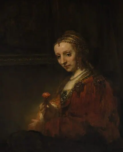 Karanfilli Kadın Rembrandt