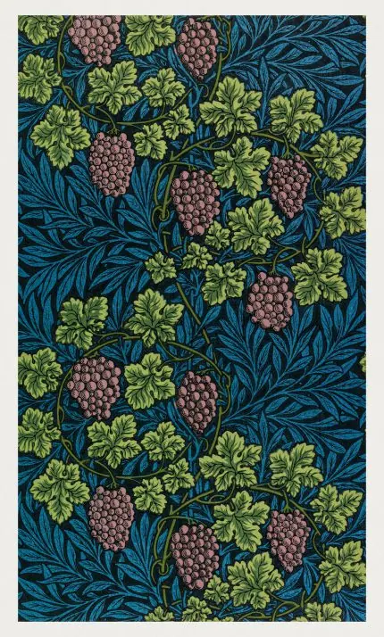 Morris Asma Deseni Lacivert