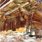 Abriès Dağ Evi Suluboyası