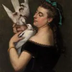 Güvercinli Kadın Courbet