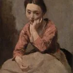Düşünceli Genç Kadın Corot