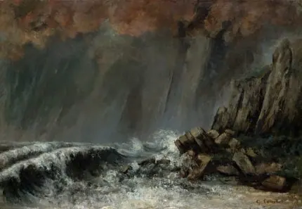 Kayalıkta Dalga Courbet