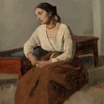 Düşünceli İtalyan Kadını