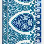 Mavi Şal Bordürü Deseni