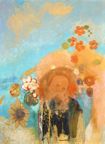 Redon Çiçekli Portre