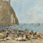 Etretat Sahilinde Çamaşırcılar