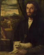 Köpeğiyle Bey Portresi