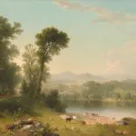 Pastoral Göl Manzarası