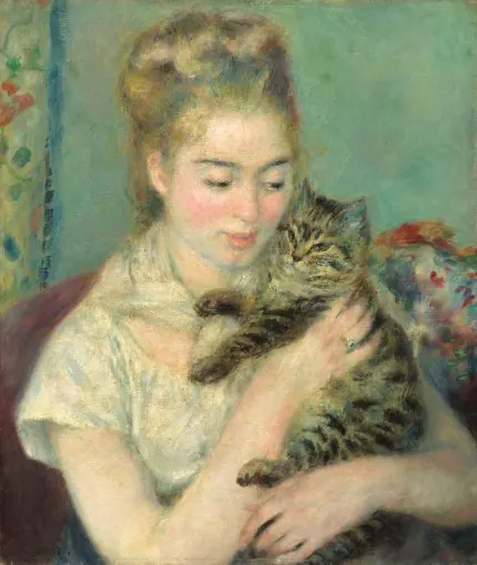 Kedili Genç Kadın Renoir