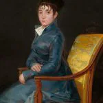 Mavi Elbiseli Hanım Goya