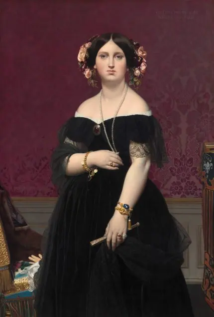 Siyah Elbiseli Madam Ingres