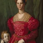 Kırmızı Elbiseli Anne ve Oğlu