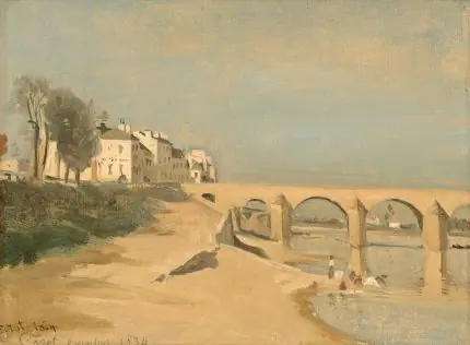 Mâcon Köprüsü Suluboyası