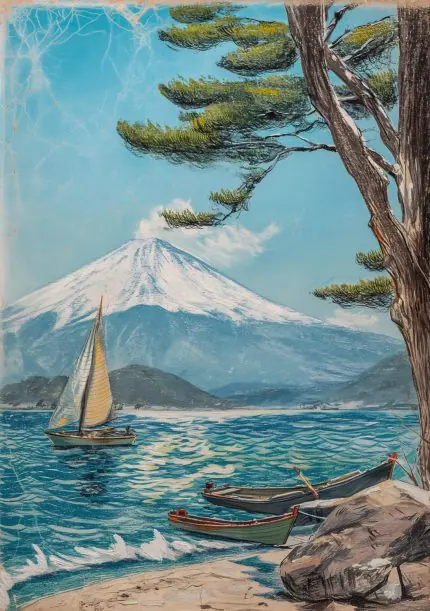 Fuji Dağı ve Yelkenli I