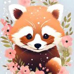 Mavi Zeminde Kızıl Panda