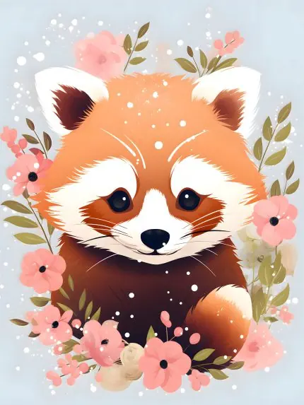 Mavi Zeminde Kızıl Panda