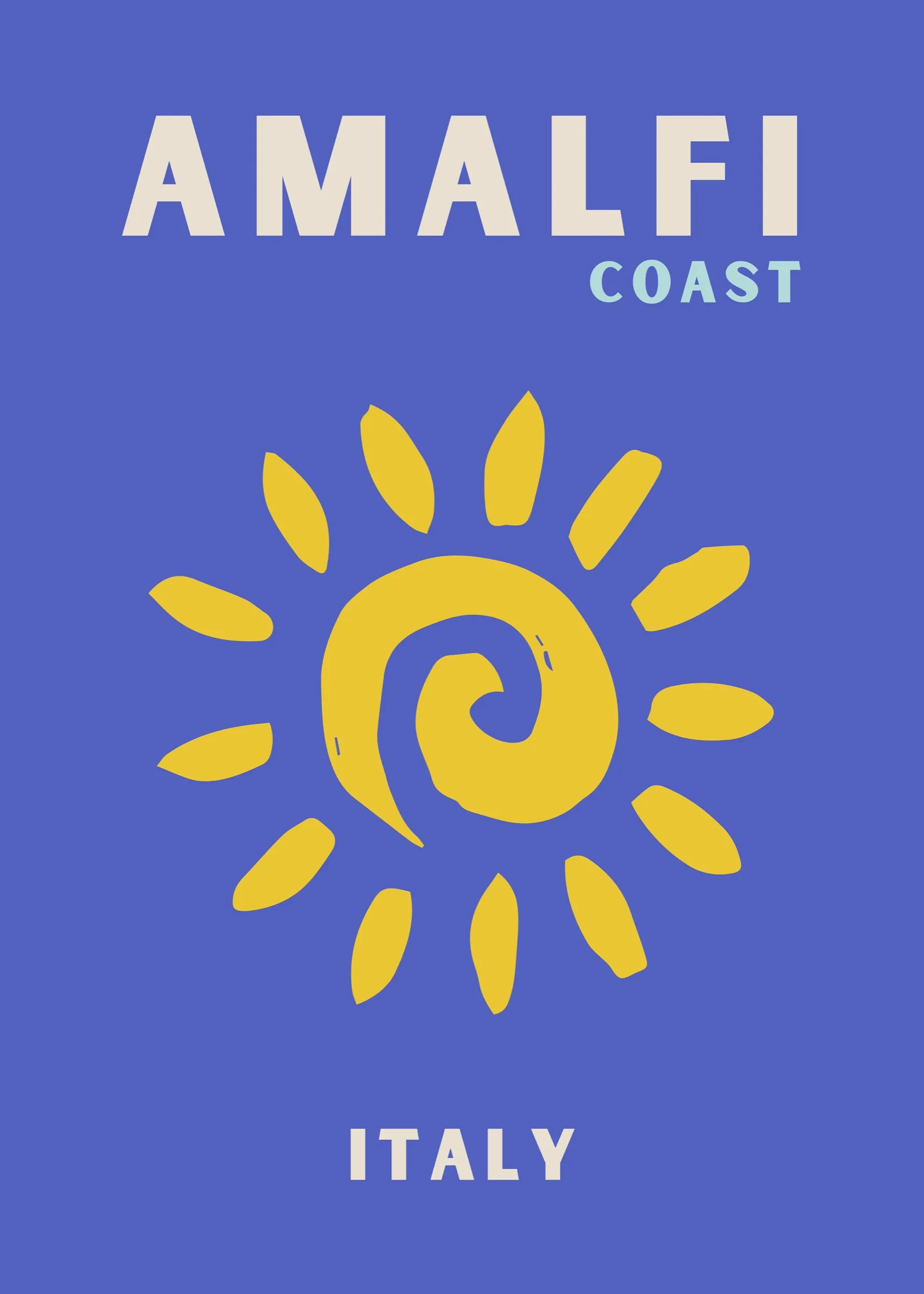 Amalfi Kıyısı Güneş Afişi Amalfi Kıyısı Güneş Afişi